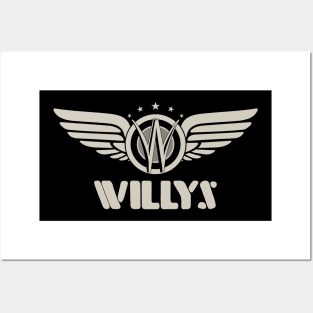 Willys Eagle Wings - White Posters and Art